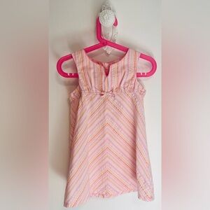 Pink Striped Kids Dress